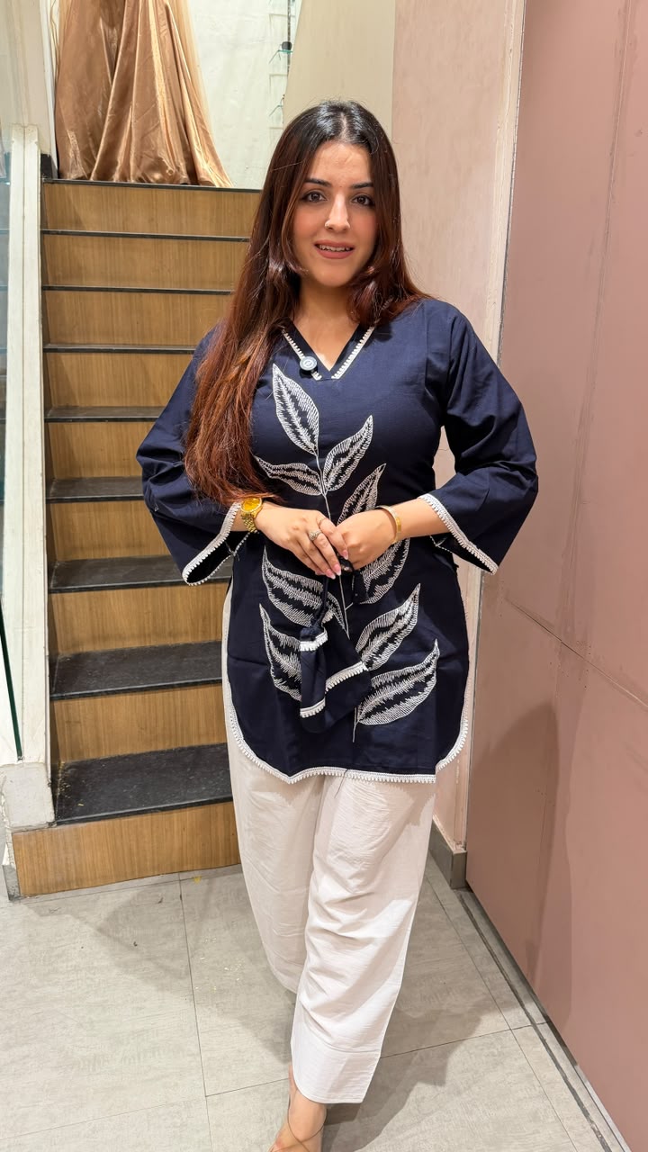 Straight Short Kurti with Palazzo Set