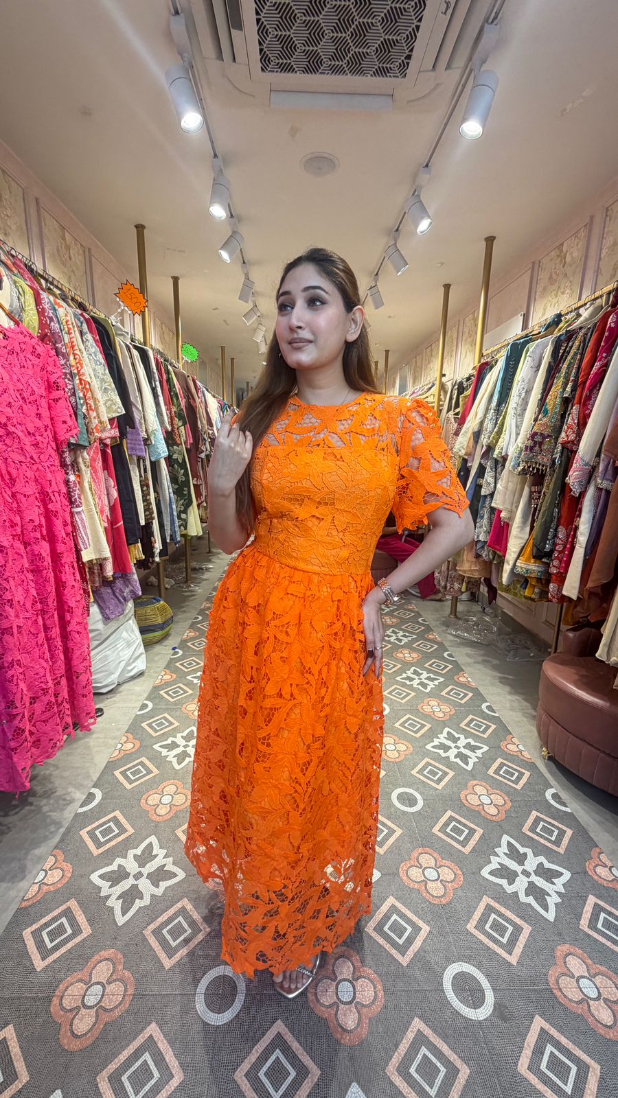 Crochet Lace one piece dress