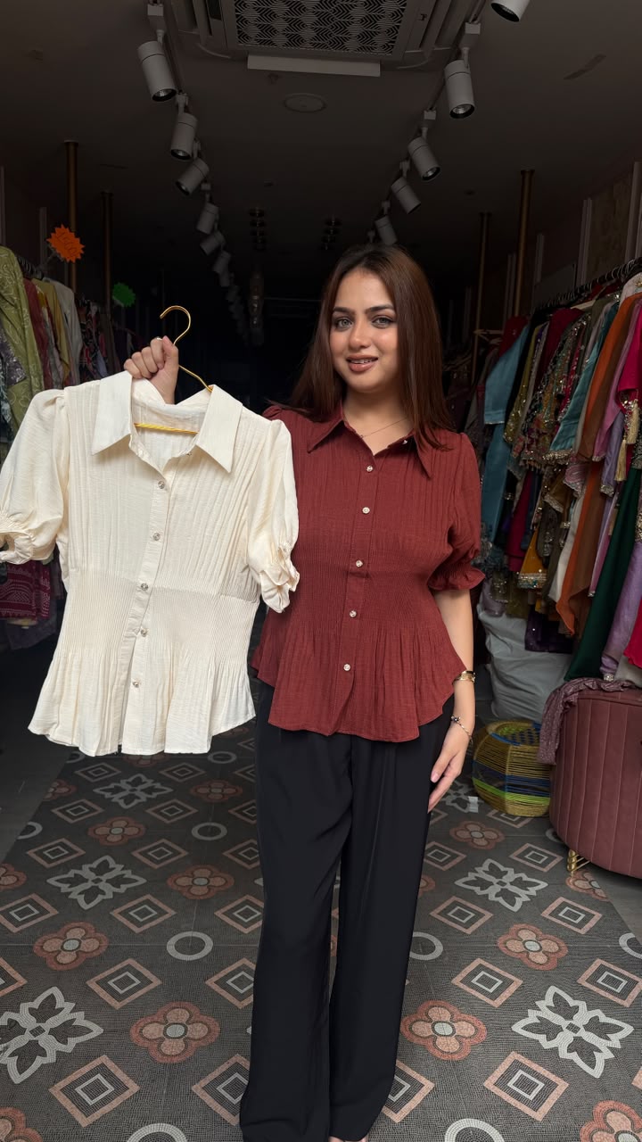 Peplum short top
