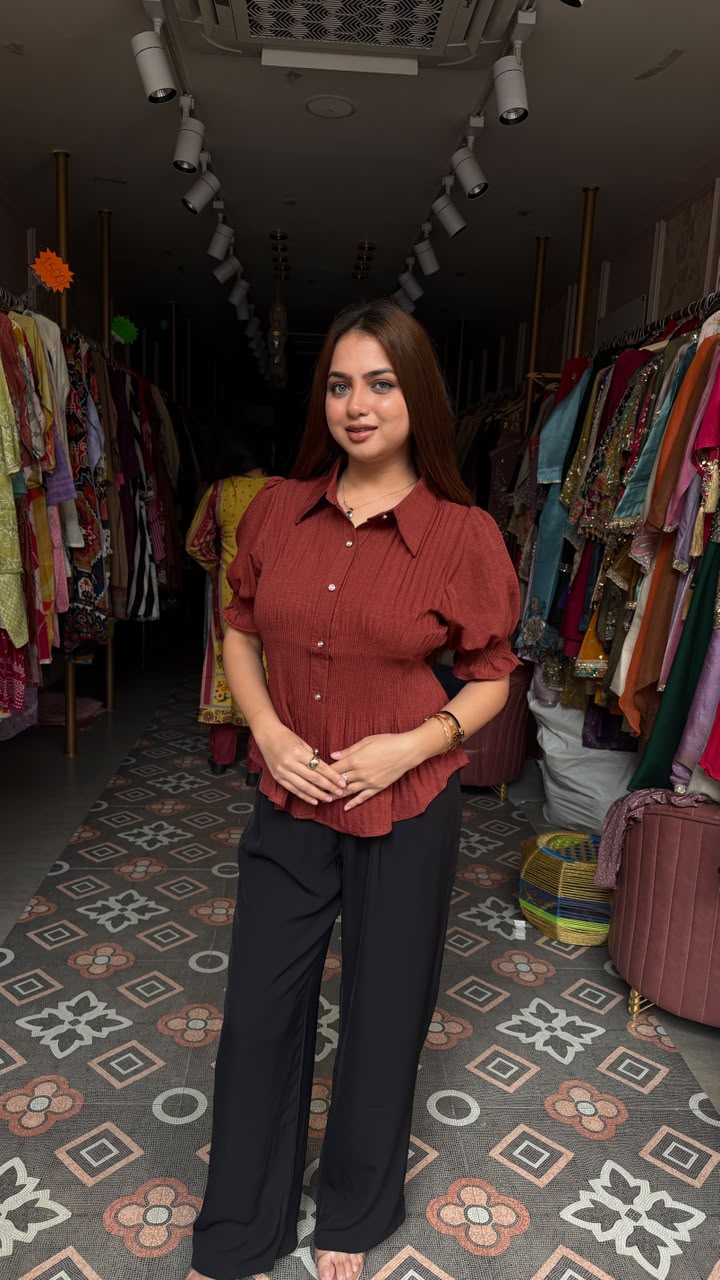 Peplum short top
