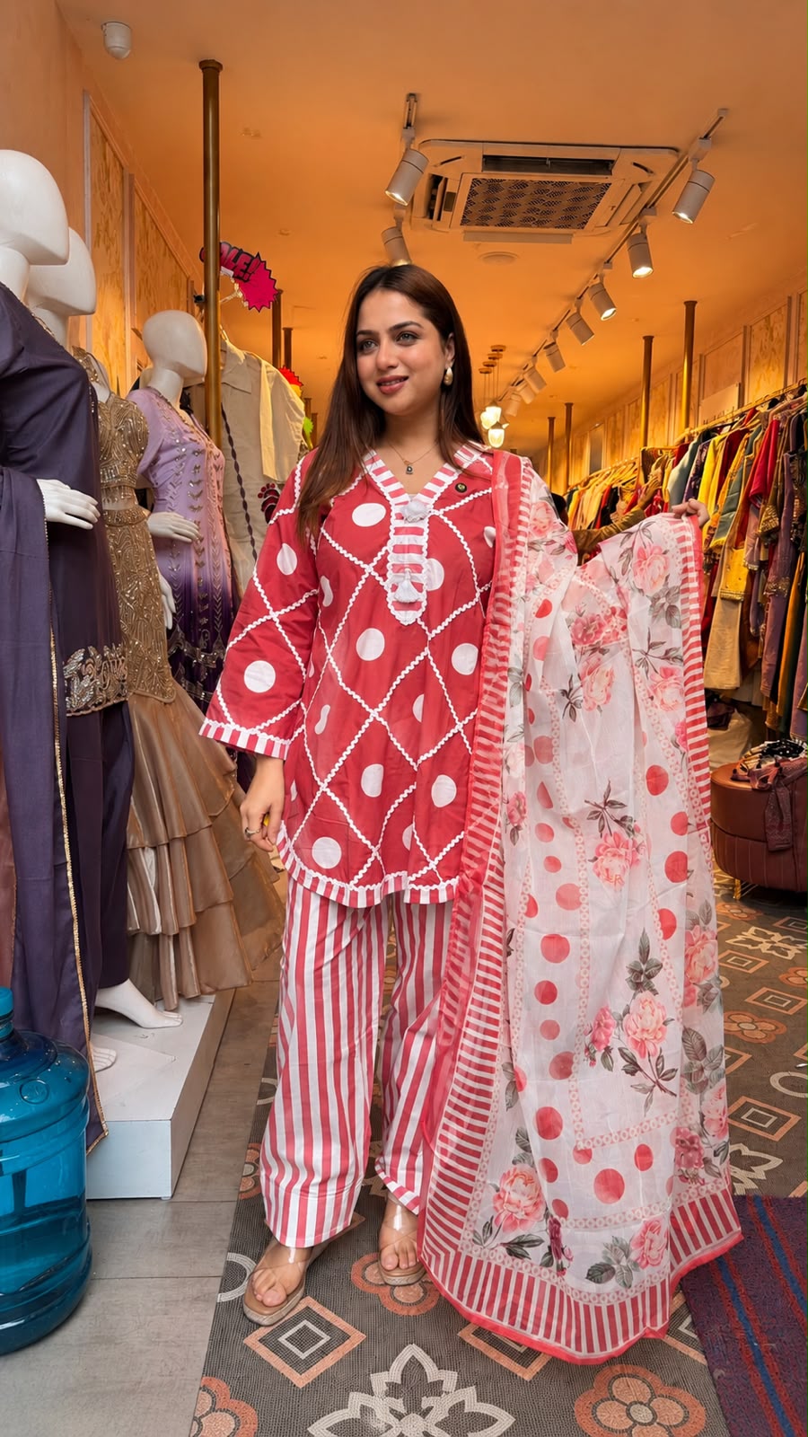 Sunshine Printed Cotton Kurta Set with Printed Dupatta