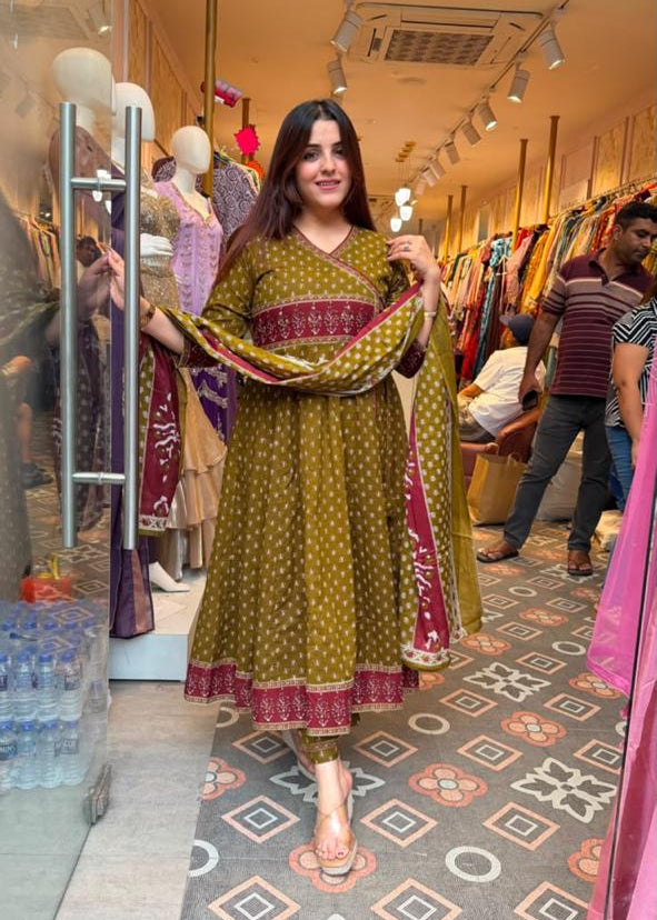 Printed ethnic Anarkali suit