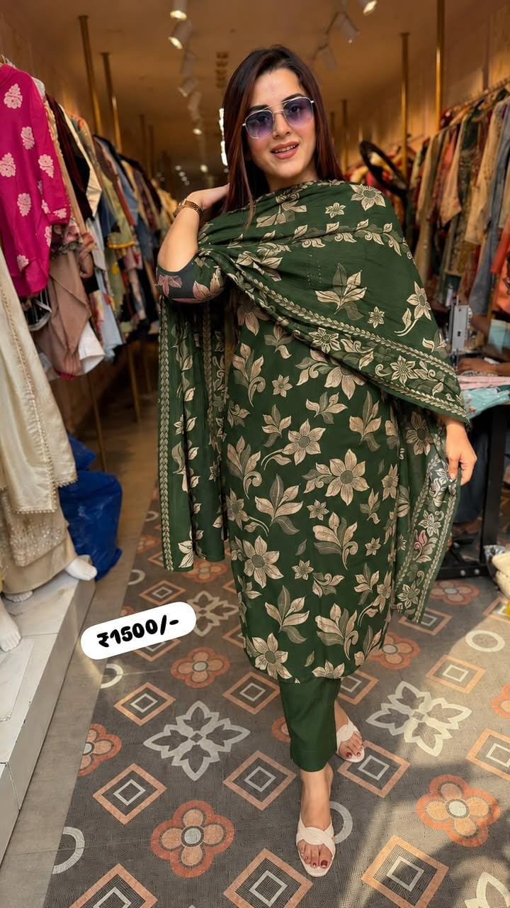Midnight Bloom Printed Suit Set