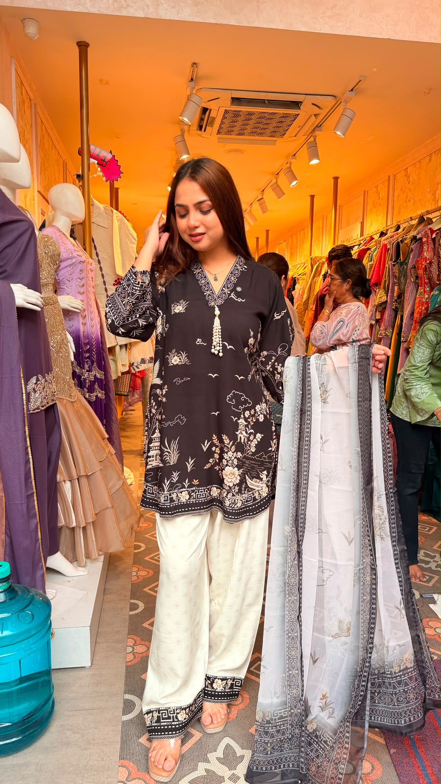 Mughal Garden Inspired Print 3-piece suit set