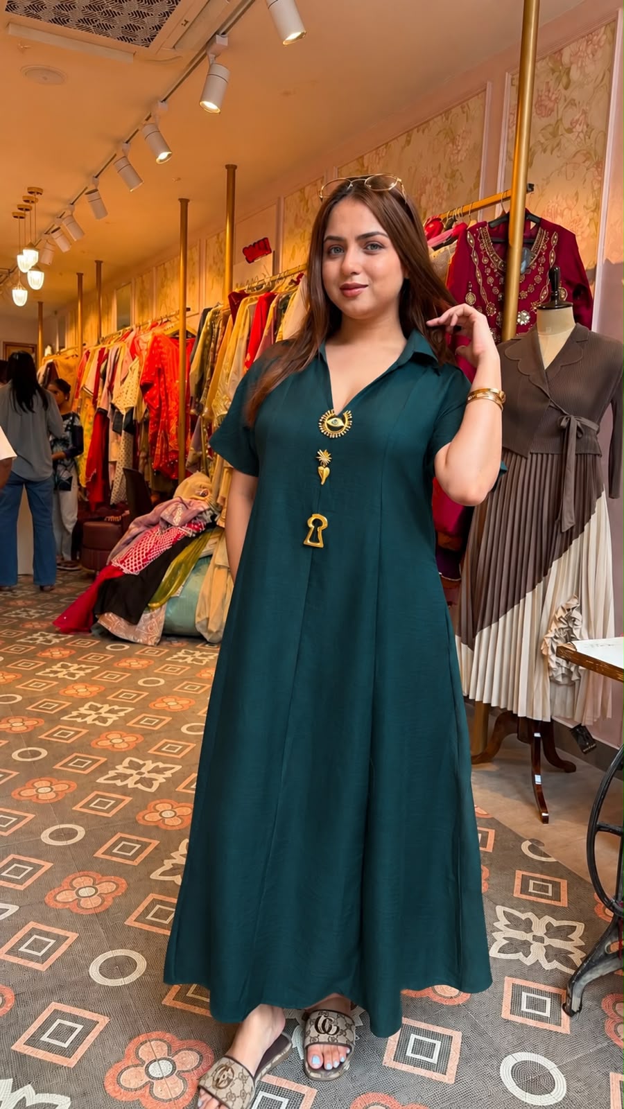 Kaftan-style long dress