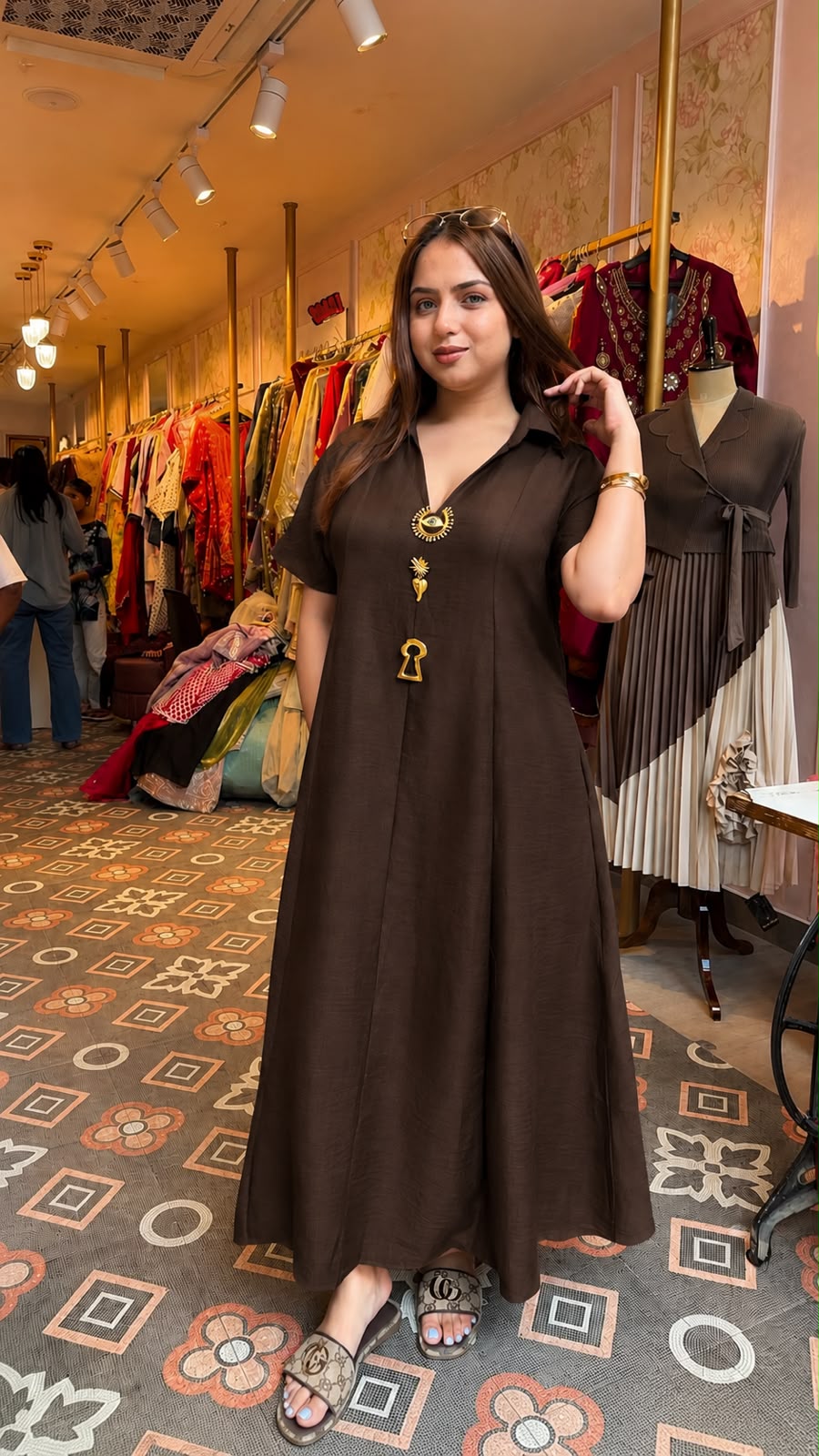 Kaftan-style long dress
