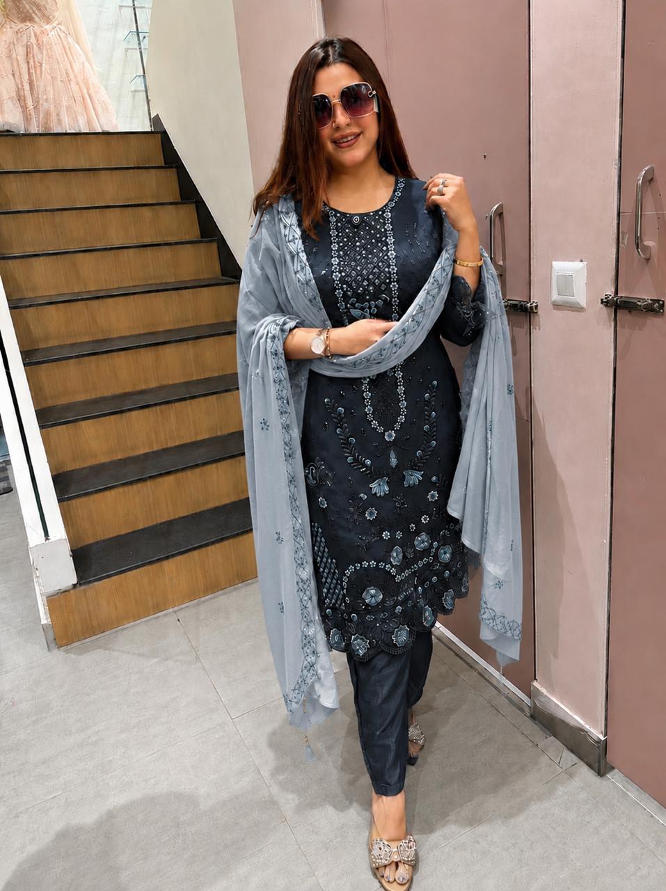 Madhuri Embroidered Kurta Set