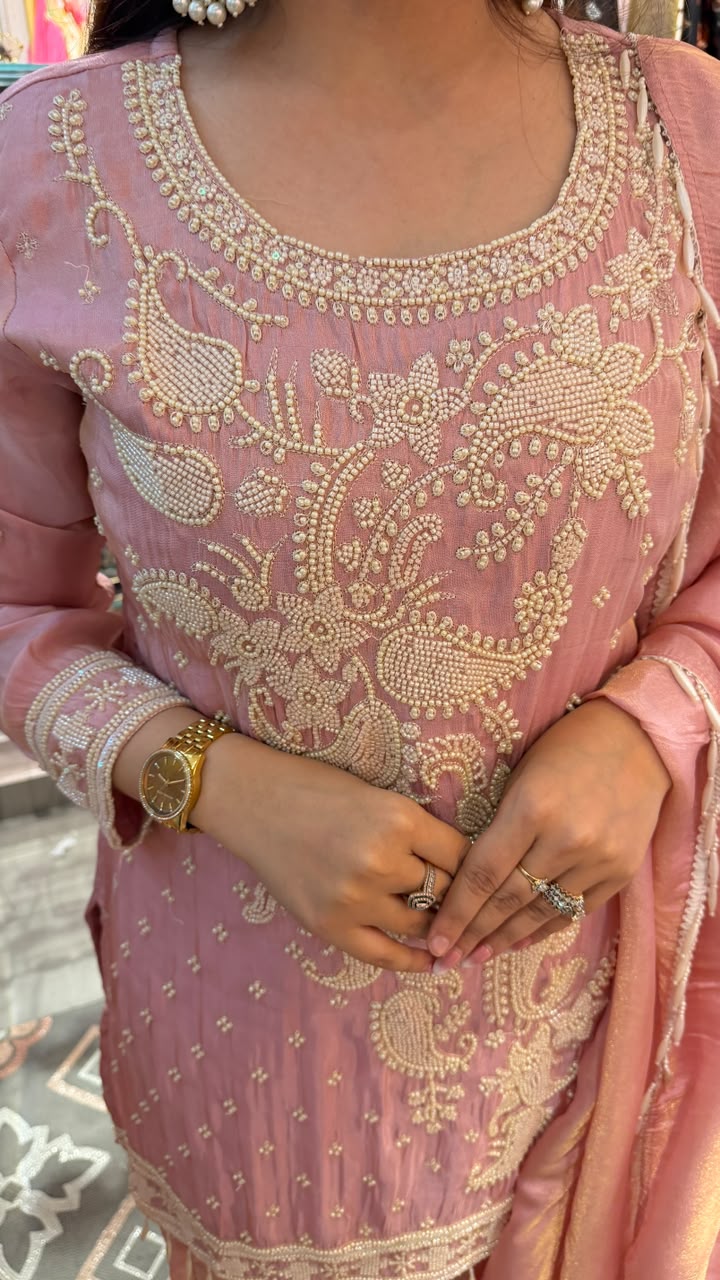 Luxury Embroidered Festive Suit Set with Dupatta