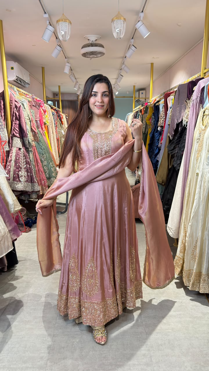 MEHFIL MAGIC SILK ANARKALI  SUIT SET WITH DUPATTA