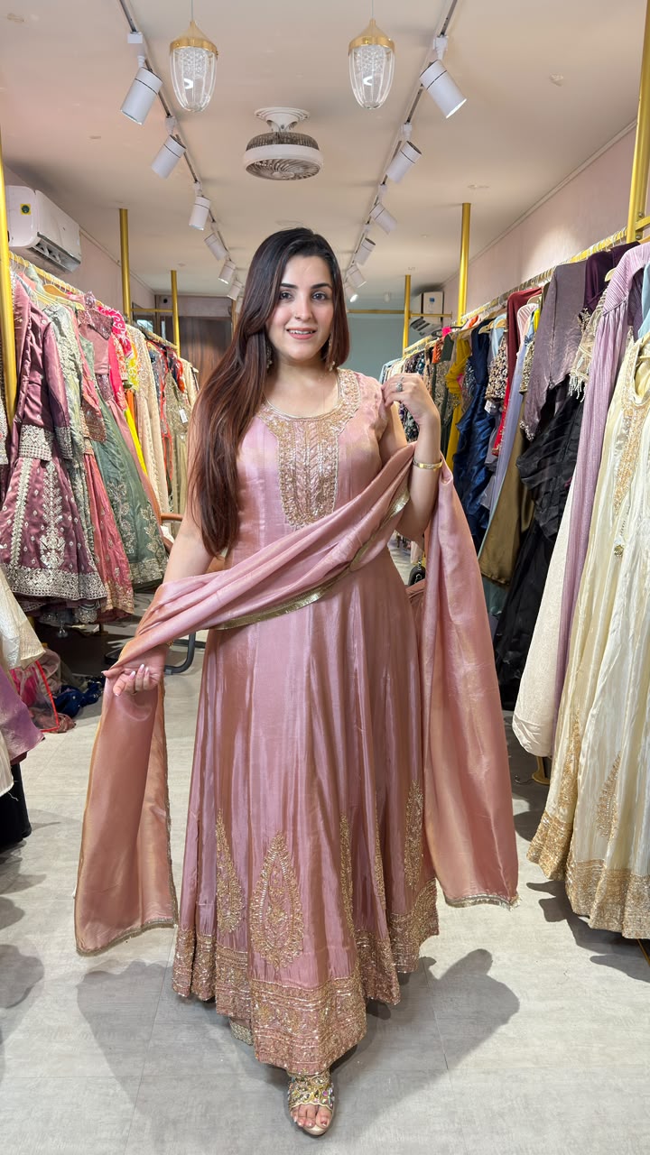 MEHFIL MAGIC SILK ANARKALI  SUIT SET WITH DUPATTA