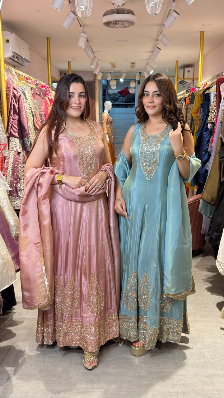 MEHFIL MAGIC SILK ANARKALI  SUIT SET WITH DUPATTA
