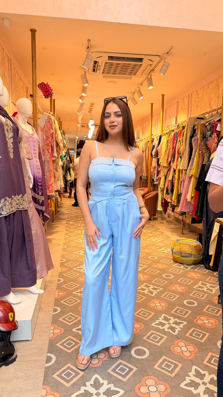 Crop Top & wide Leg Trousers set