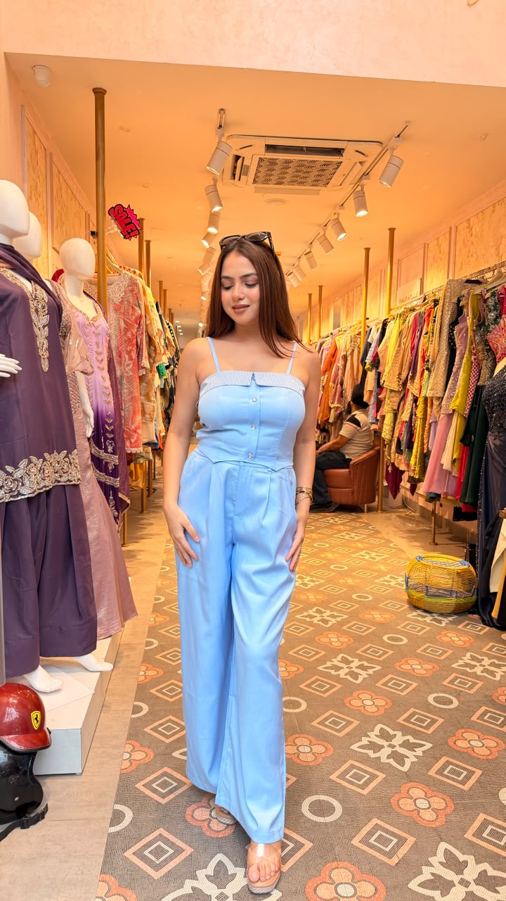 Crop Top & wide Leg Trousers set