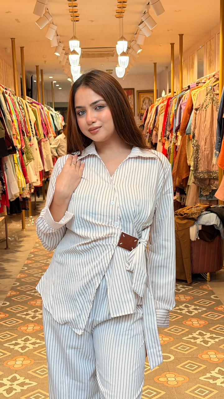 Pinstripe Wrap Co-ord Set