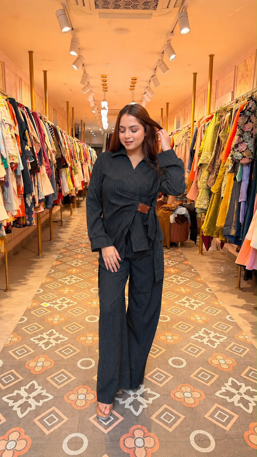 Pinstripe Wrap Co-ord Set
