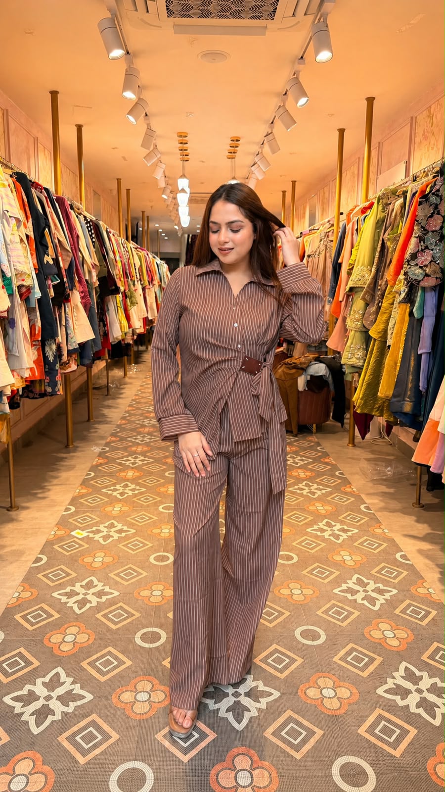 Pinstripe Wrap Co-ord Set