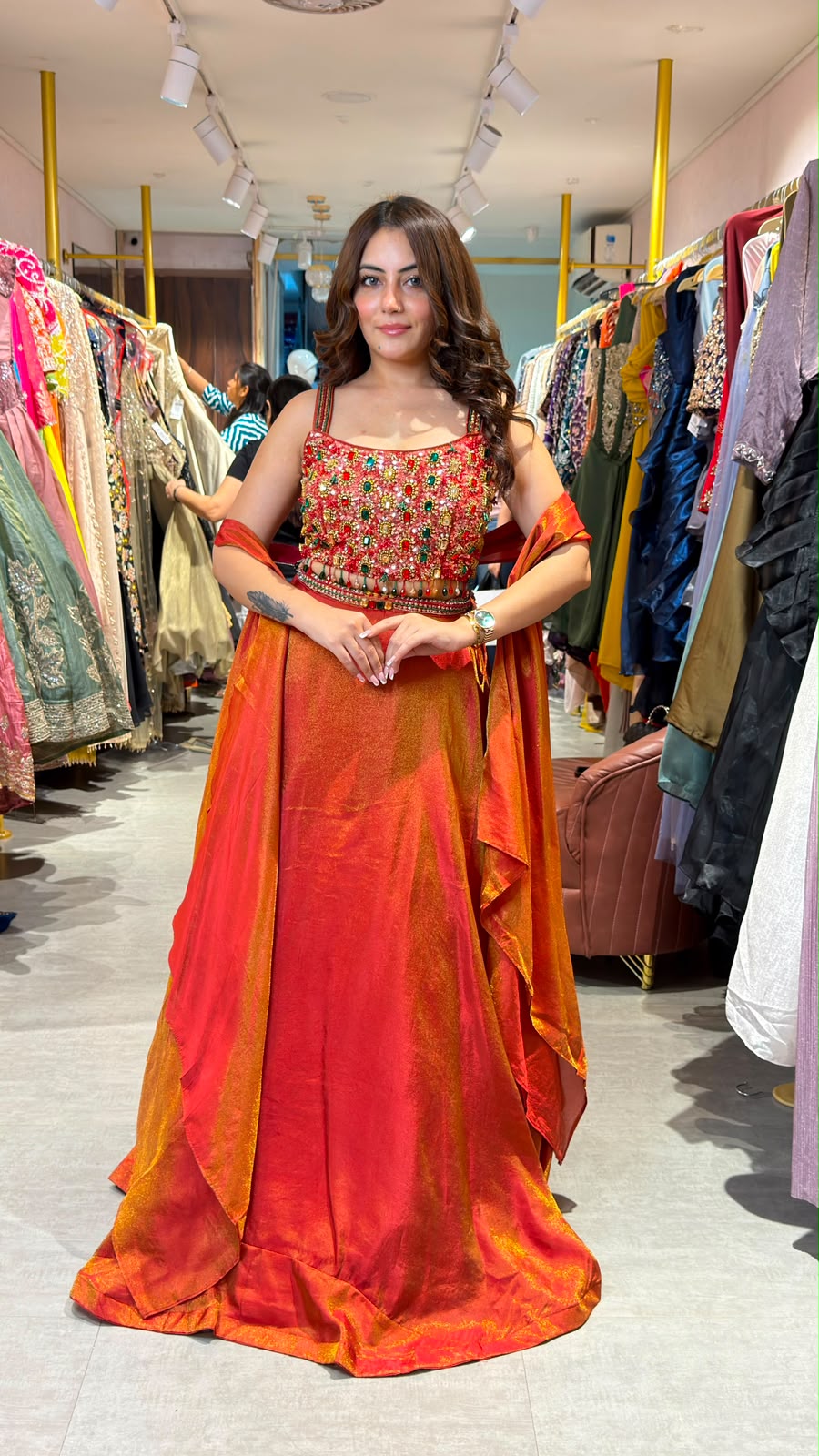 Designer Hand Embellished Lehenga Set with Dupatta