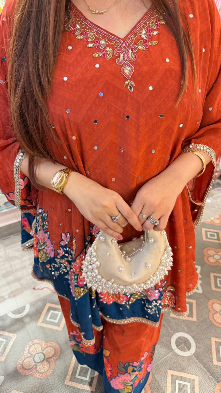 Printed Kaftan Co-ord Set