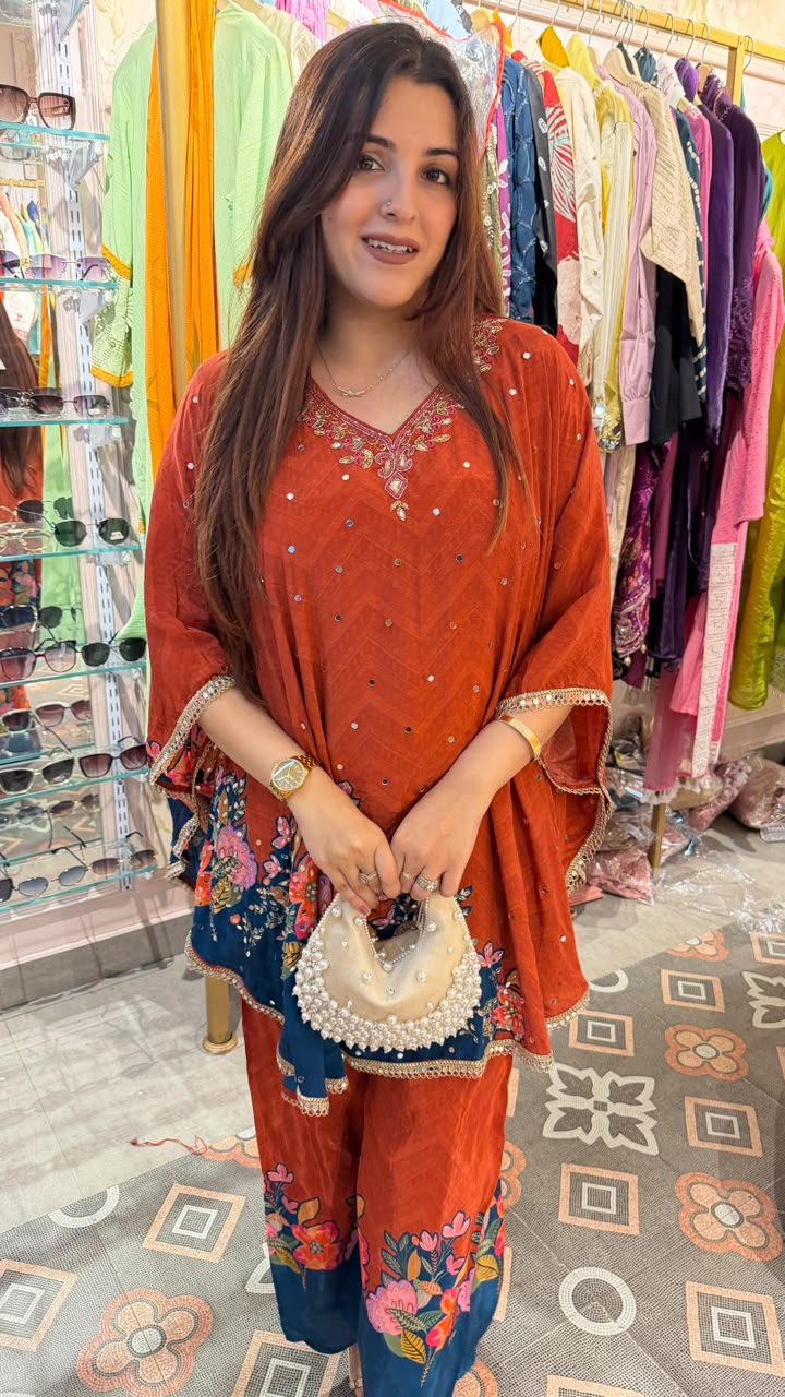 Printed Kaftan Co-ord Set