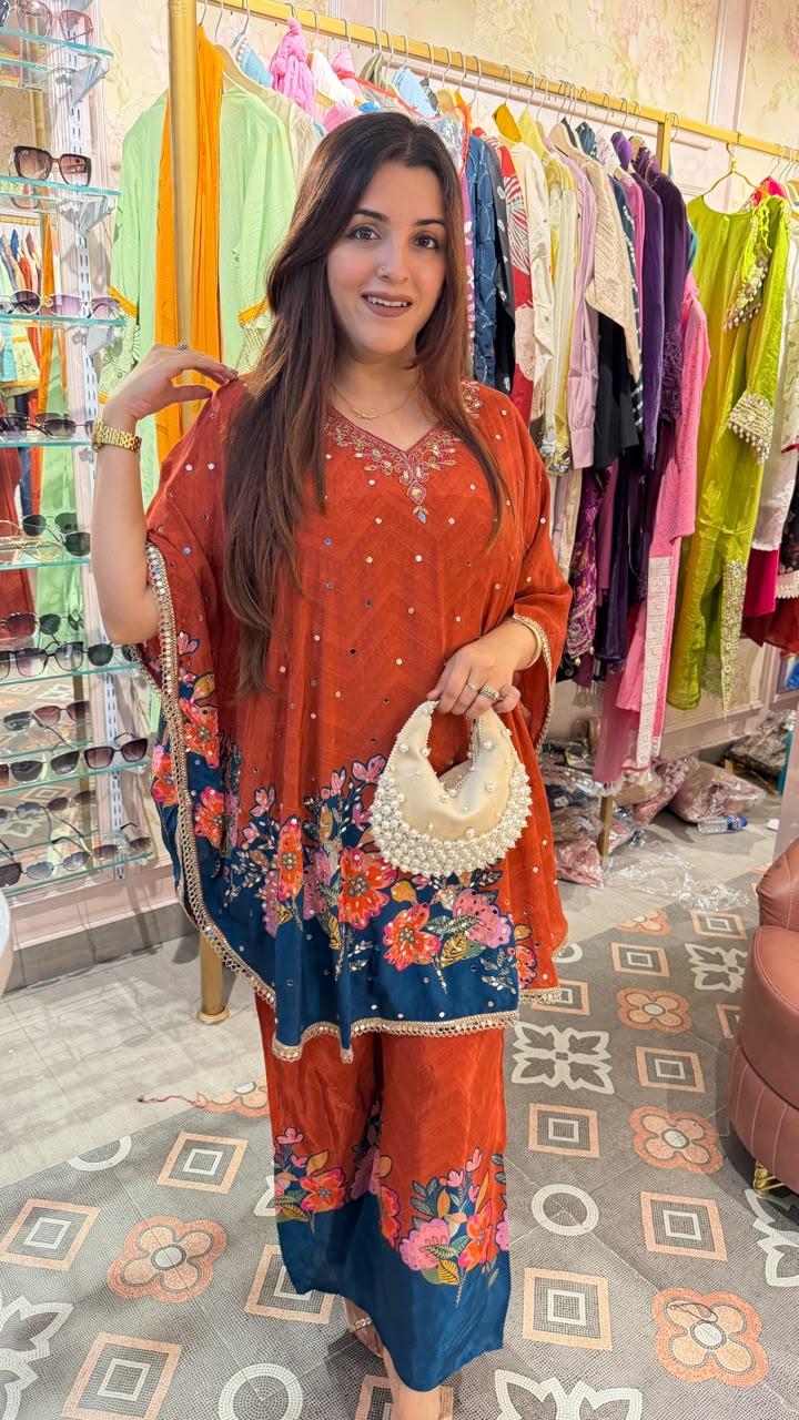 Printed Kaftan Co-ord Set