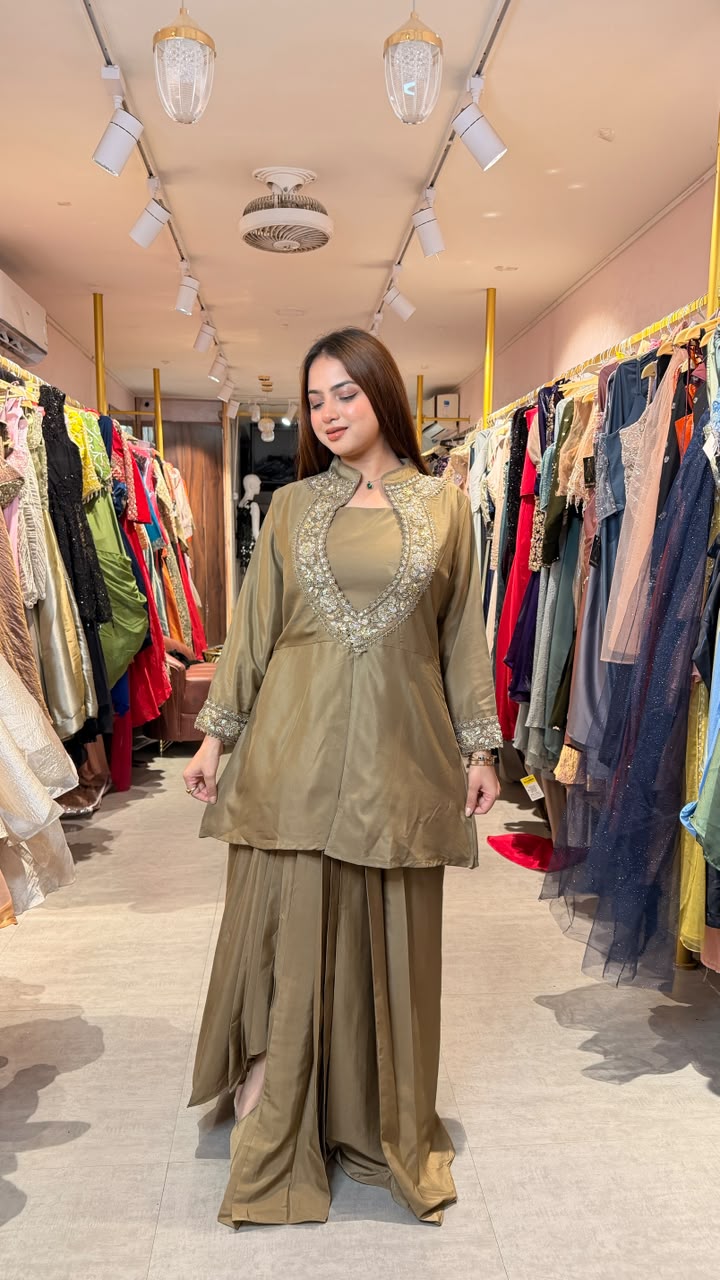 Embellished Kurta Sharara Set