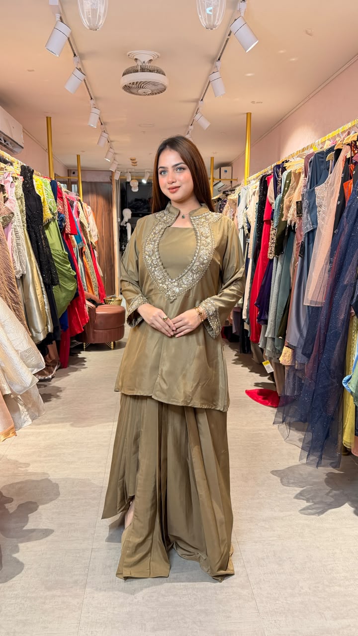Embellished Kurta Sharara Set