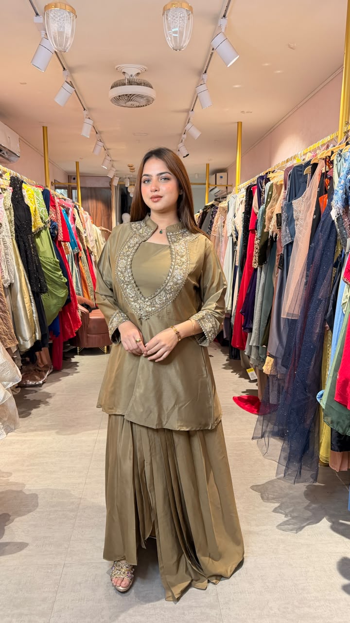 Embellished Kurta Sharara Set