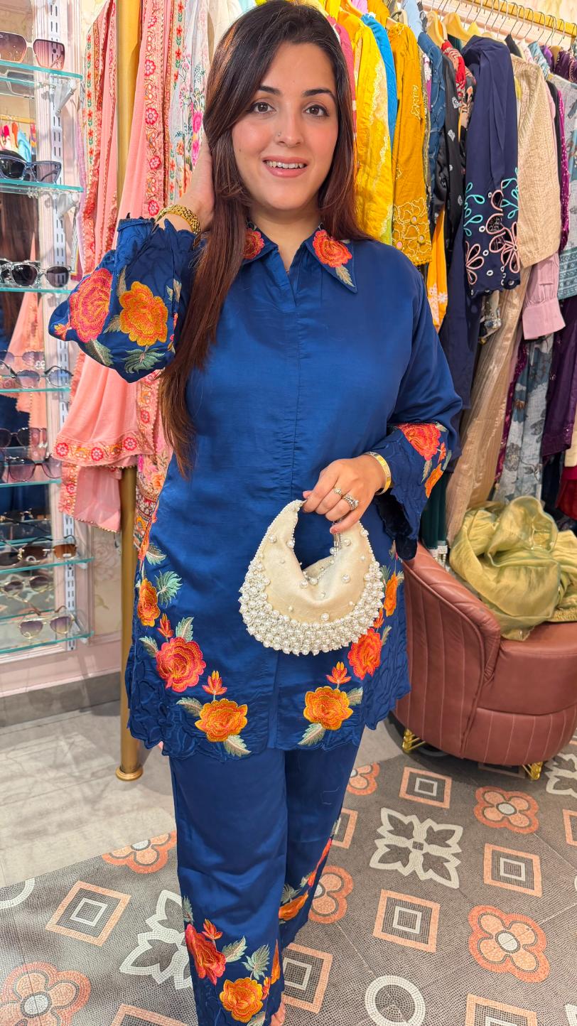 Floral Designer Shirt & Trouser Set