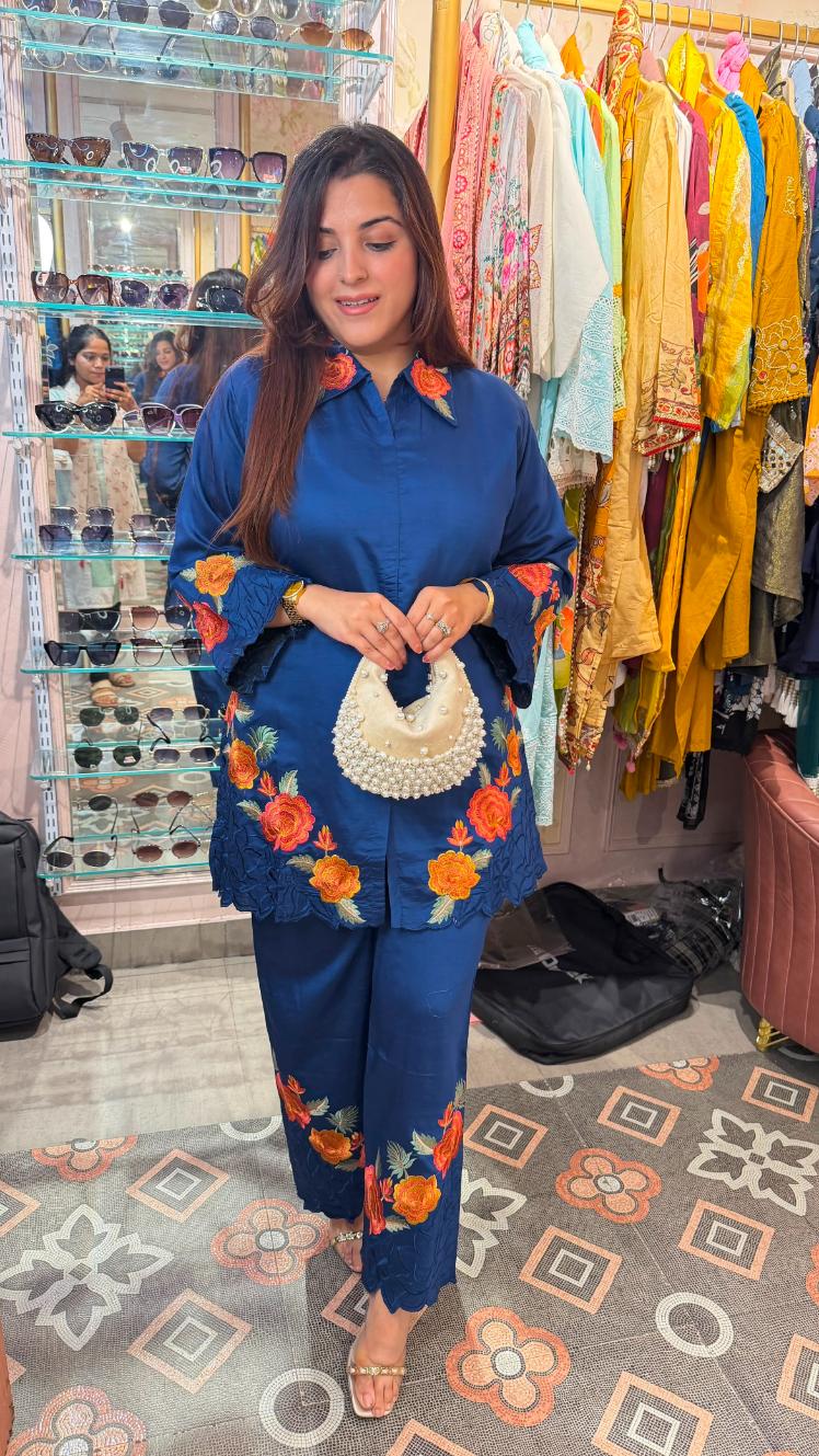 Floral Designer Shirt & Trouser Set