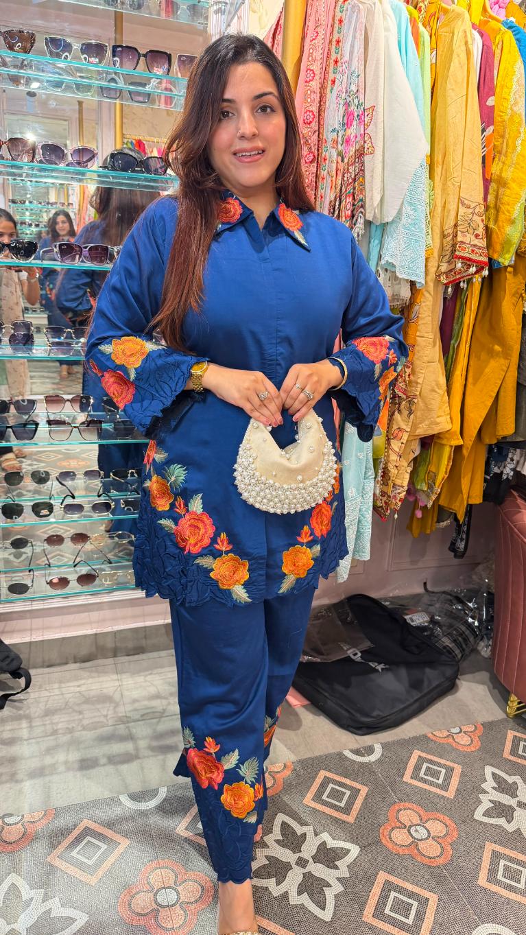 Floral Designer Shirt & Trouser Set