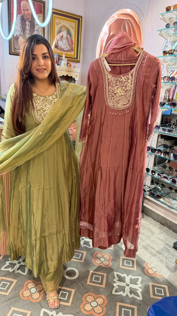 Zari Elegance A graceful Anarkali-style ethnic suit set