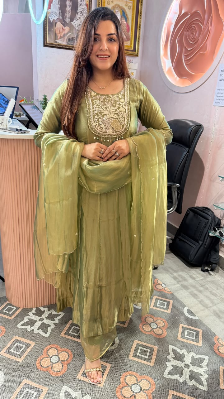 Zari Elegance A graceful Anarkali-style ethnic suit set