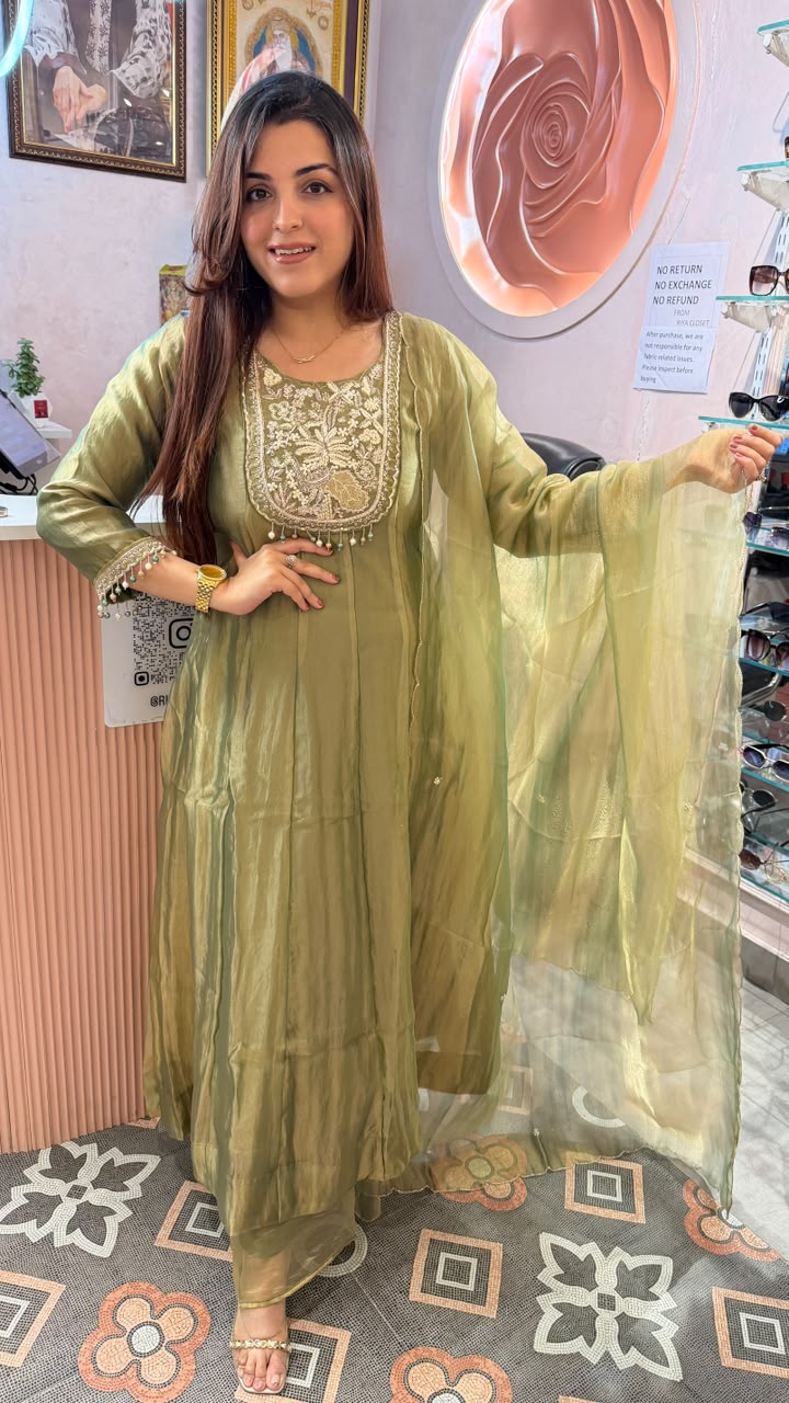 Zari Elegance A graceful Anarkali-style ethnic suit set