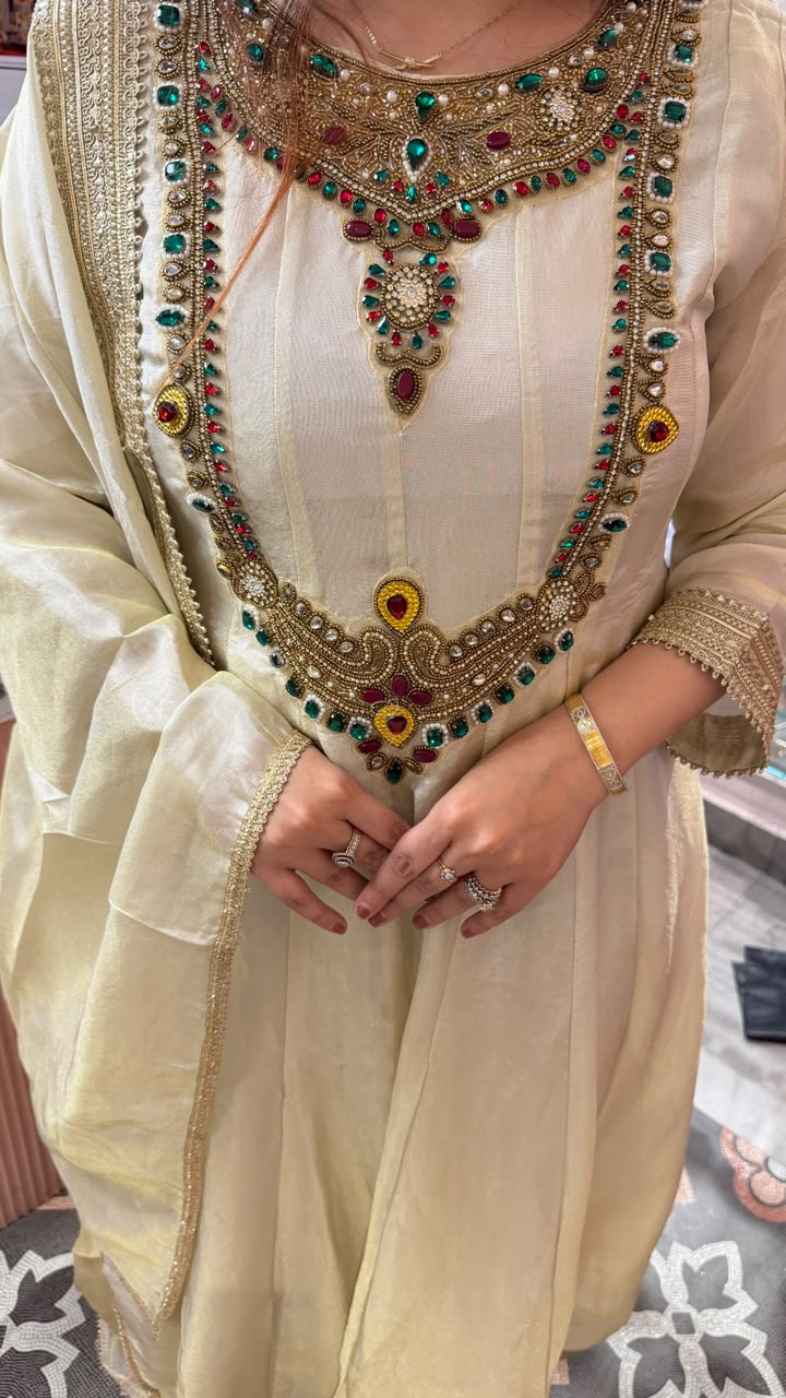 Arabic Kaftan Style Gown with Dupatta