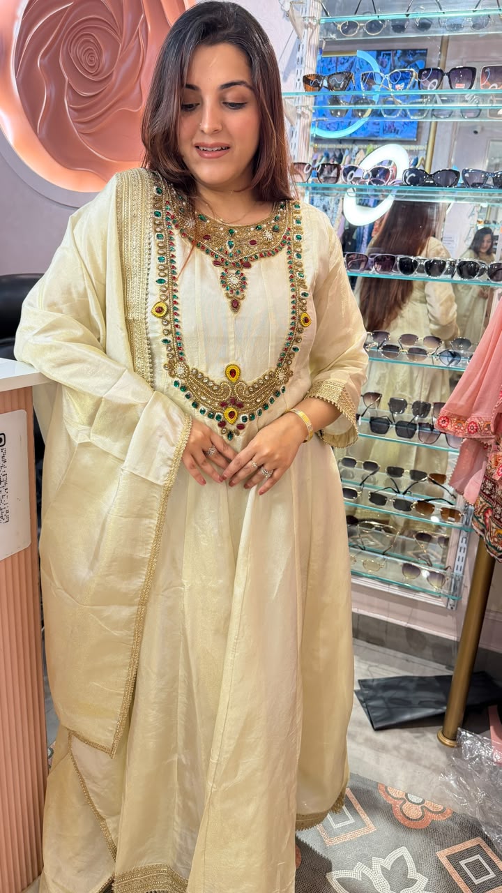 Arabic Kaftan Style Gown with Dupatta