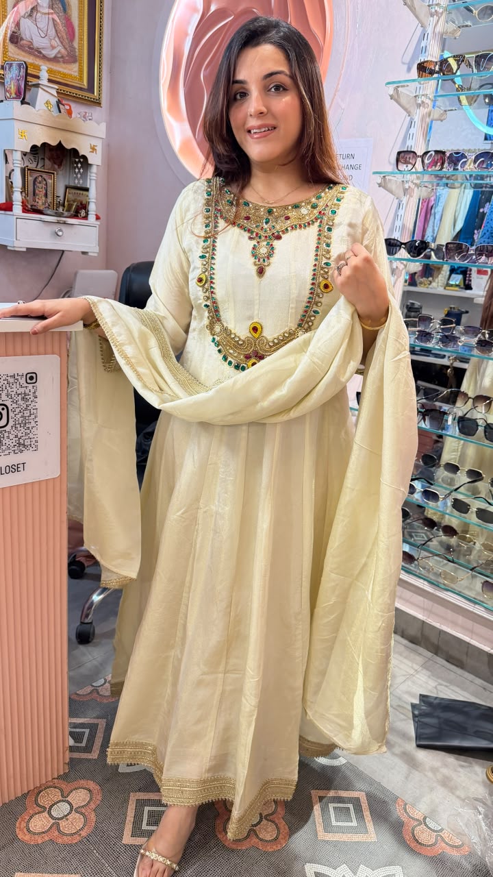 Arabic Kaftan Style Gown with Dupatta