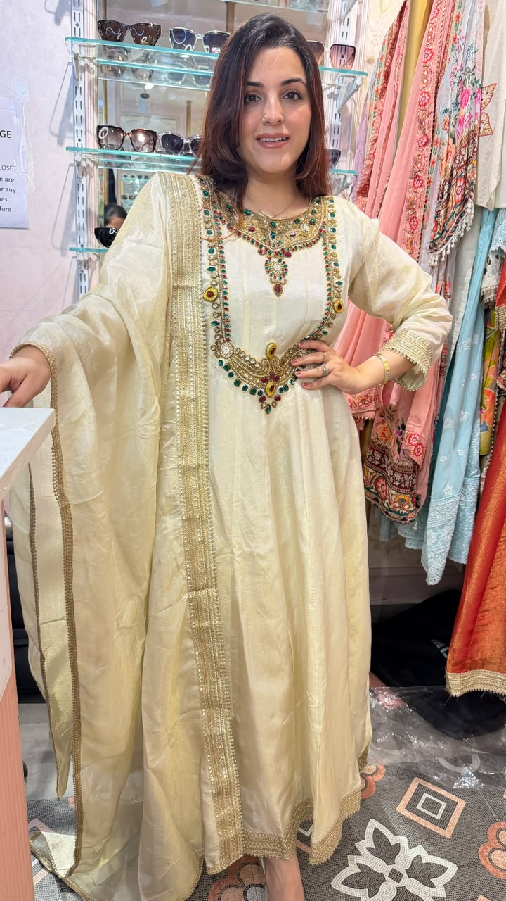 Arabic Kaftan Style Gown with Dupatta