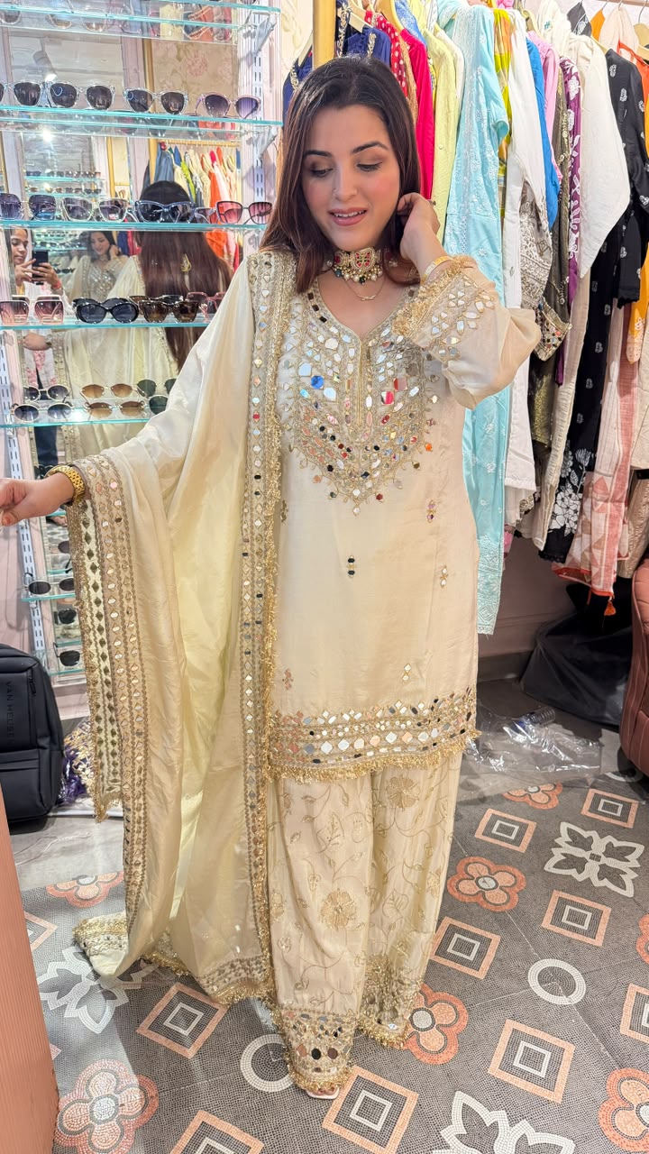 Designer Mirror Work Pakistani Suit