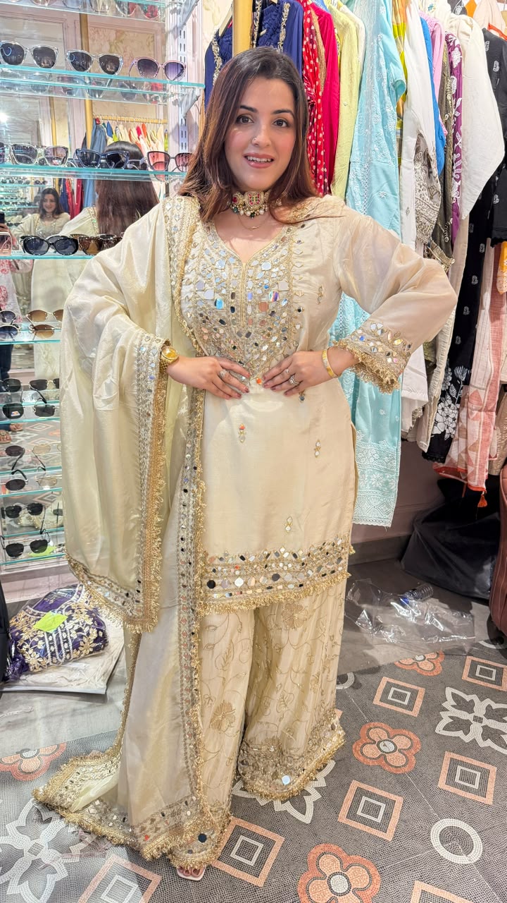 Designer Mirror Work Pakistani Suit