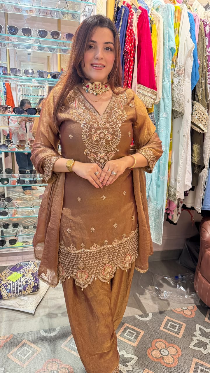 Festive Embroidered Patiala Co-ord