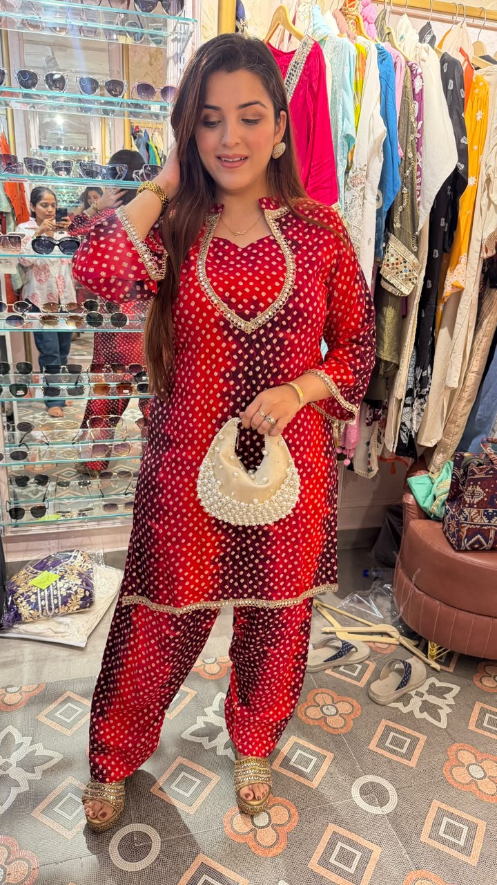 Traditional Bandhani Patiala Suit Set