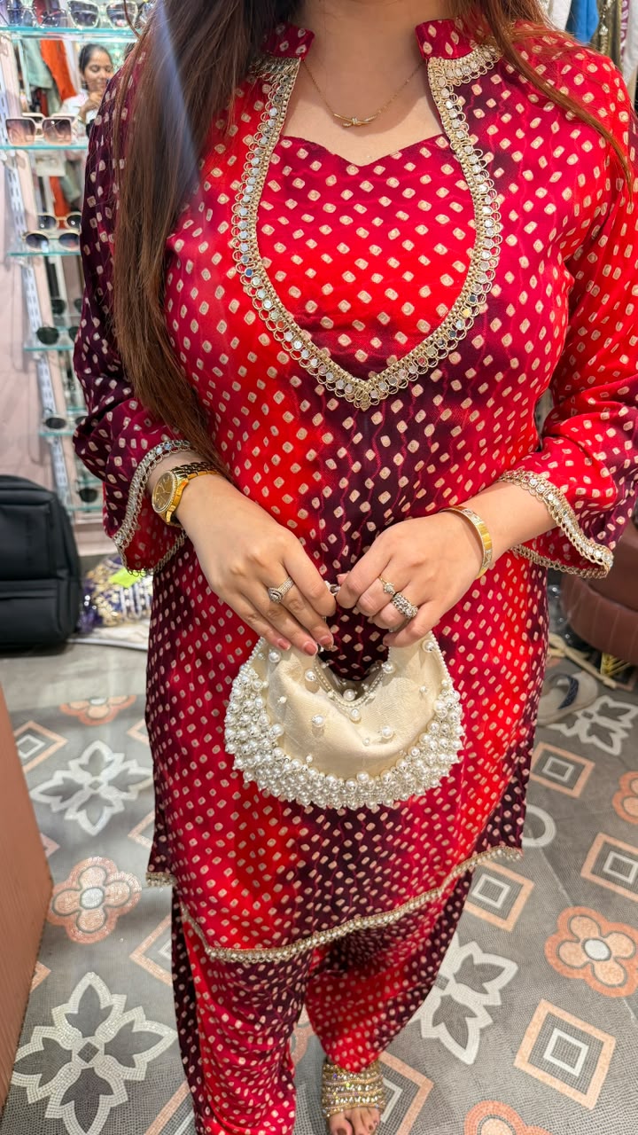 Traditional Bandhani Patiala Suit Set
