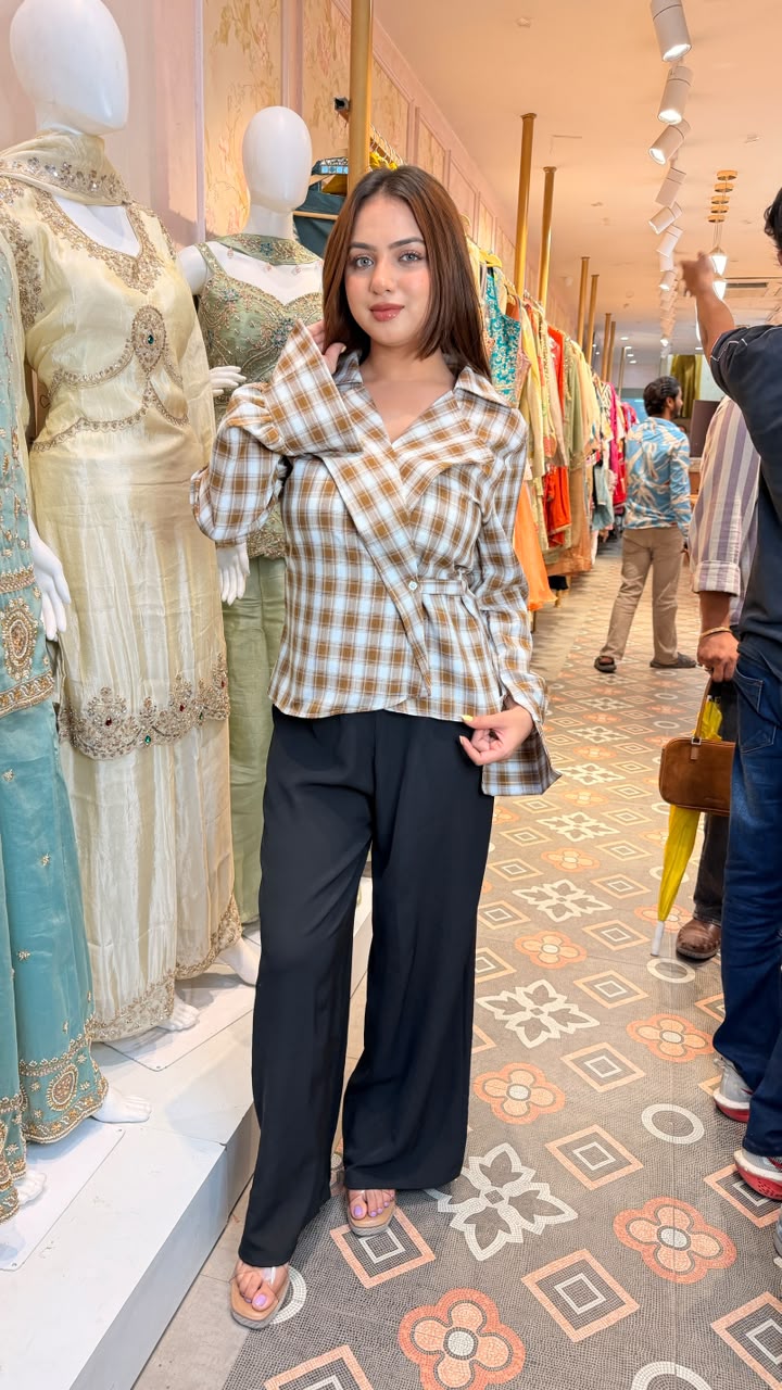 Plaid Blazer Shirt