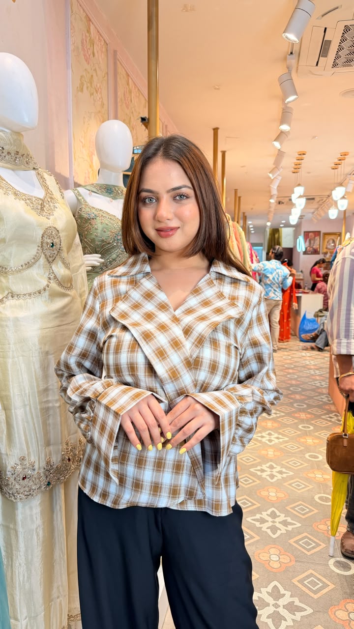 Plaid Blazer Shirt