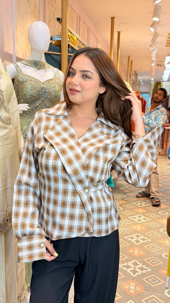 Plaid Blazer Shirt