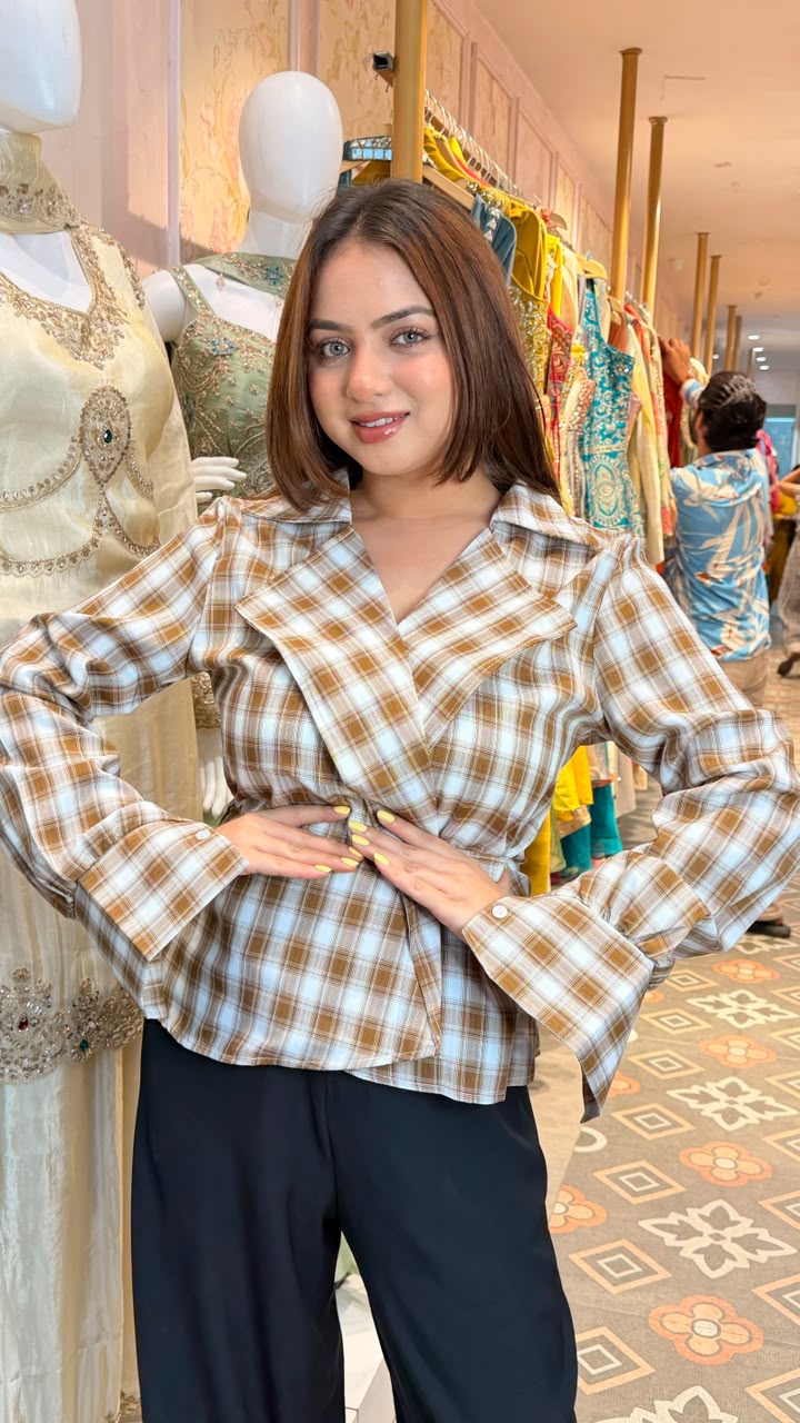Plaid Blazer Shirt