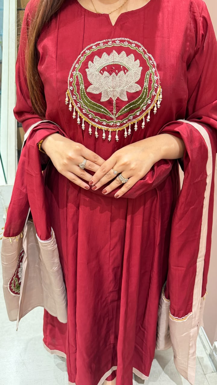 Flared Anarkali Kurta with Dupatta