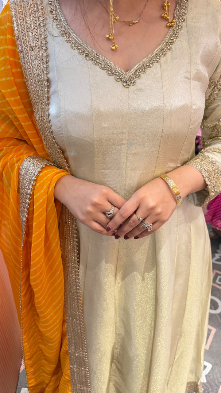 Panelled Kali Anarkali suit