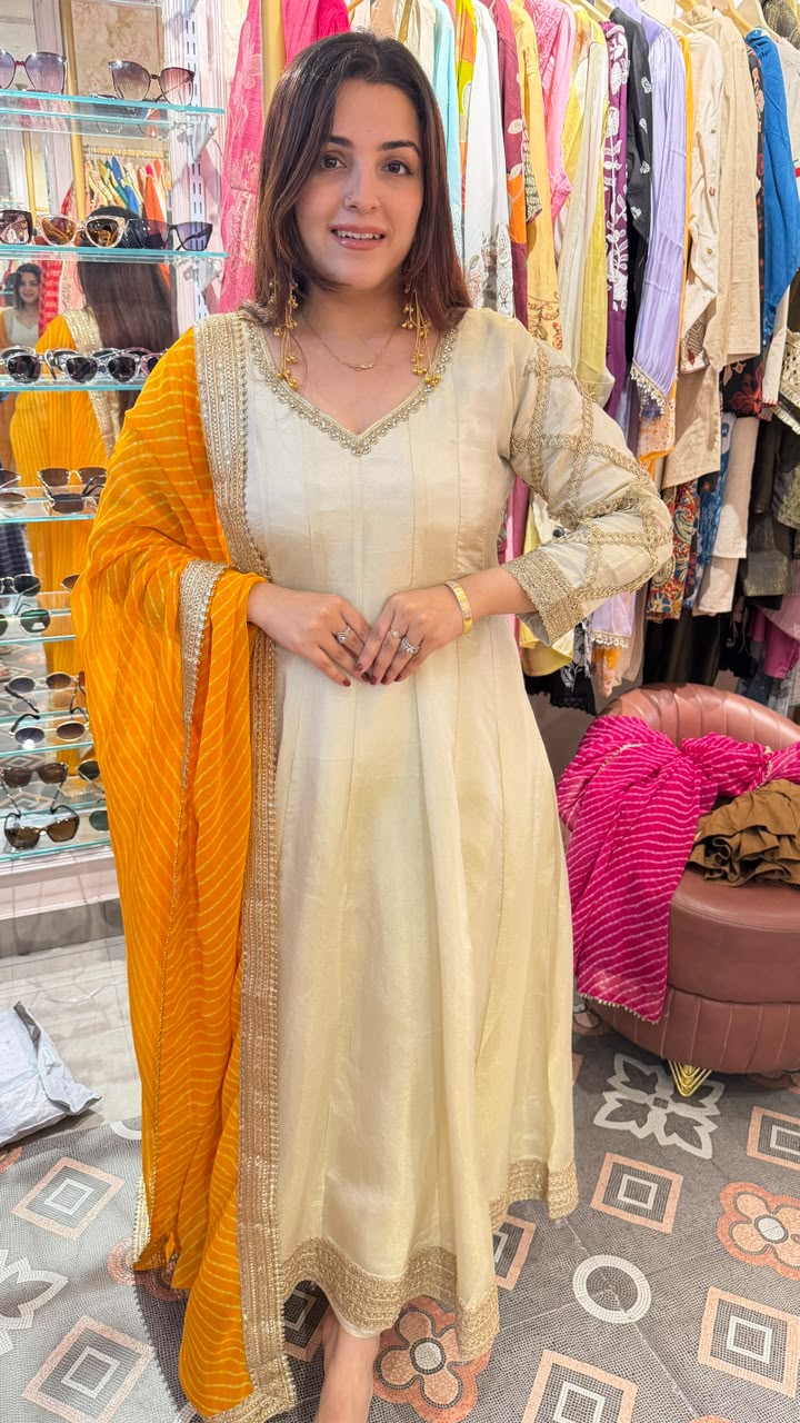 Panelled Kali Anarkali suit