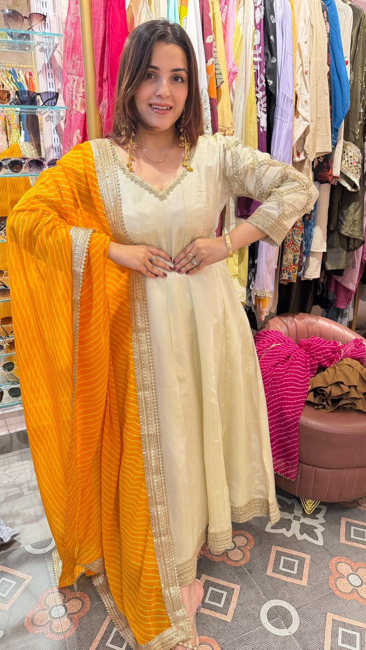 Panelled Kali Anarkali suit